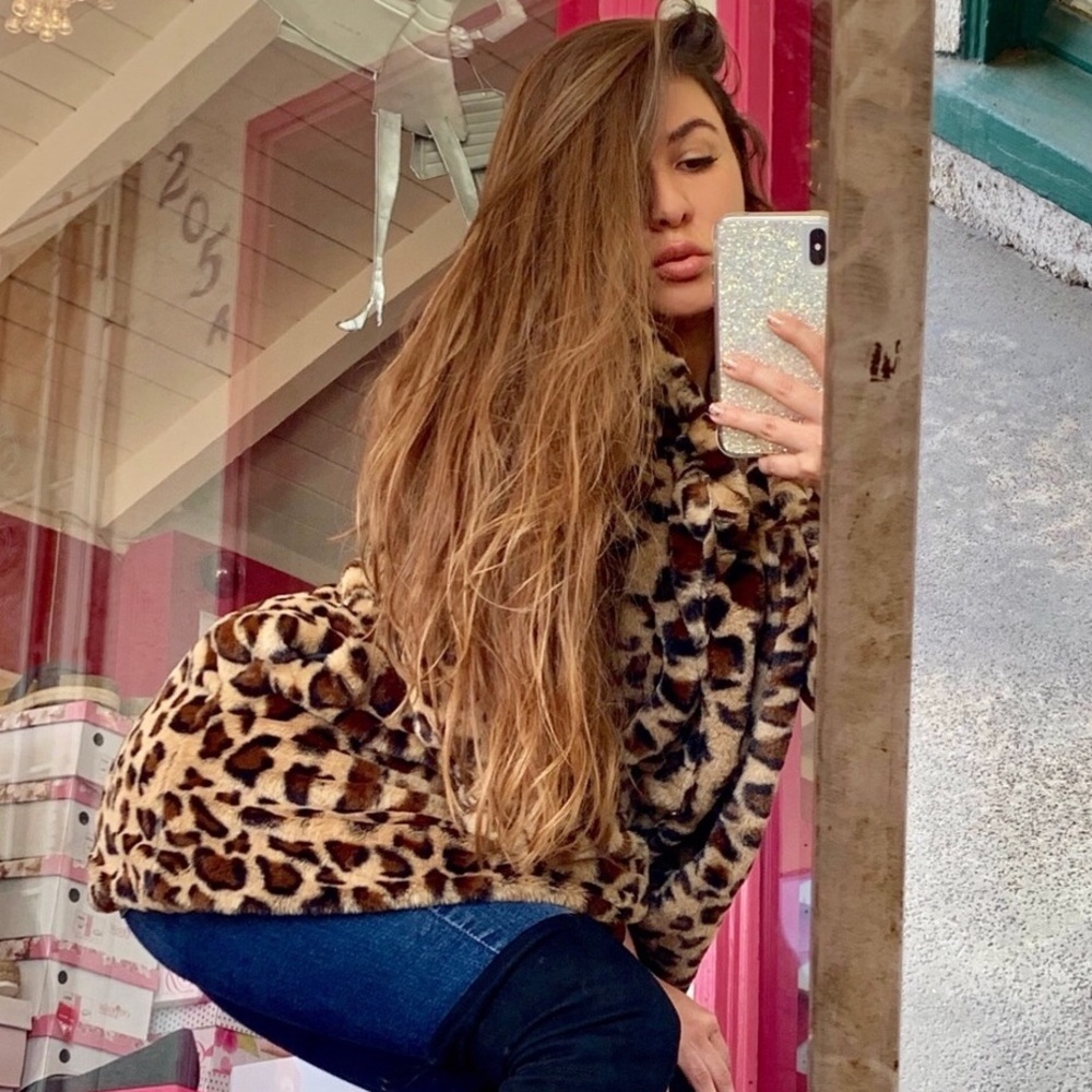 Great Gift! NEW COZY Leopard Animal Print Fancy Jacket Coat SMALL - Picture 10 of 13